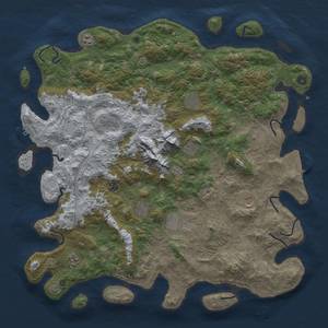 Thumbnail Rust Map: Procedural Map, Size: 5000, Seed: 24235837, 19 Monuments