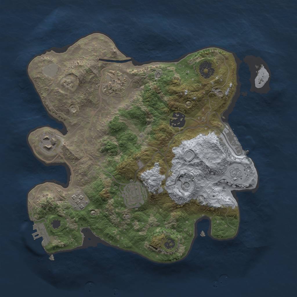 Rust Map: Procedural Map, Size: 2750, Seed: 278737145, 12 Monuments