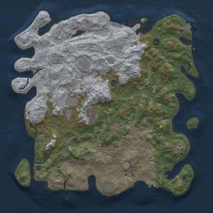 Thumbnail Rust Map: Procedural Map, Size: 4499, Seed: 740645957, 18 Monuments