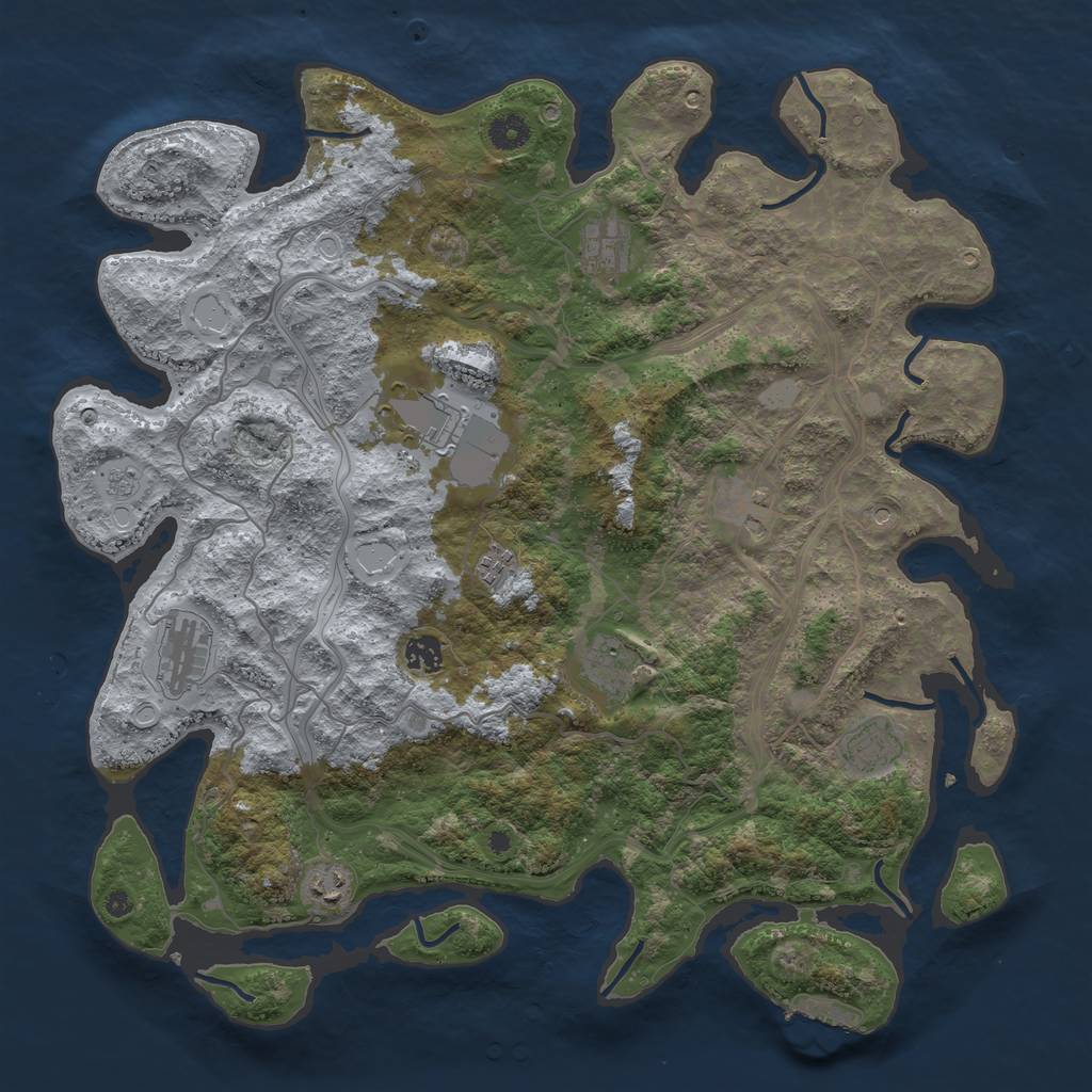 Rust Map: Procedural Map, Size: 4250, Seed: 786949598, 15 Monuments