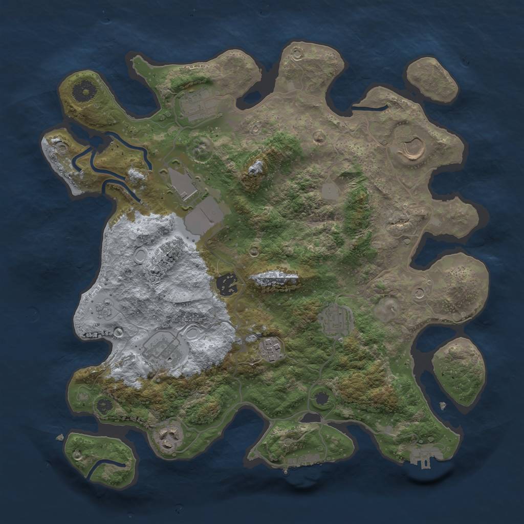 Rust Map: Procedural Map, Size: 3500, Seed: 1797253564, 15 Monuments