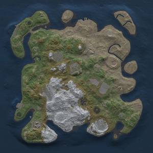 Thumbnail Rust Map: Procedural Map, Size: 3500, Seed: 609423820, 16 Monuments