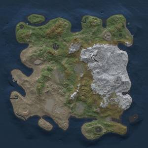 Thumbnail Rust Map: Procedural Map, Size: 3600, Seed: 923518, 17 Monuments