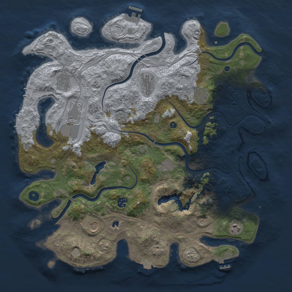 Rust Map: Procedural Map, Size: 4250, Seed: 5696311, 15 Monuments