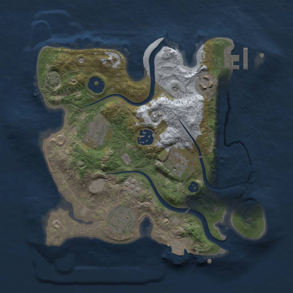 Rust Map: Procedural Map, Size: 2700, Seed: 1957, 10 Monuments