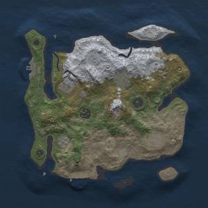 Thumbnail Rust Map: Procedural Map, Size: 3000, Seed: 710210160, 13 Monuments