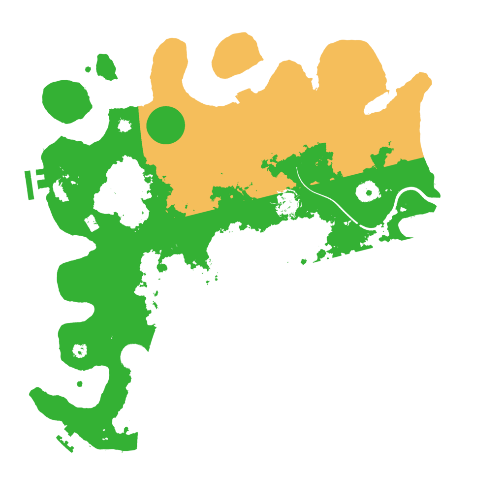 Biome Rust Map: Procedural Map, Size: 3500, Seed: 296370504