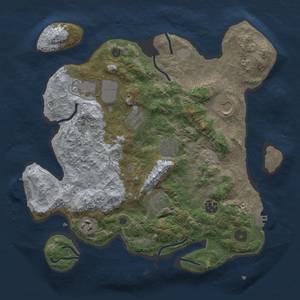 Thumbnail Rust Map: Procedural Map, Size: 3500, Seed: 1003223211, 15 Monuments