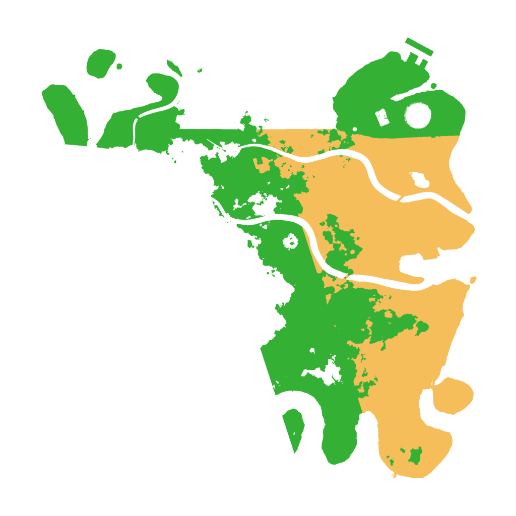 Biome Rust Map: Procedural Map, Size: 3500, Seed: 525856