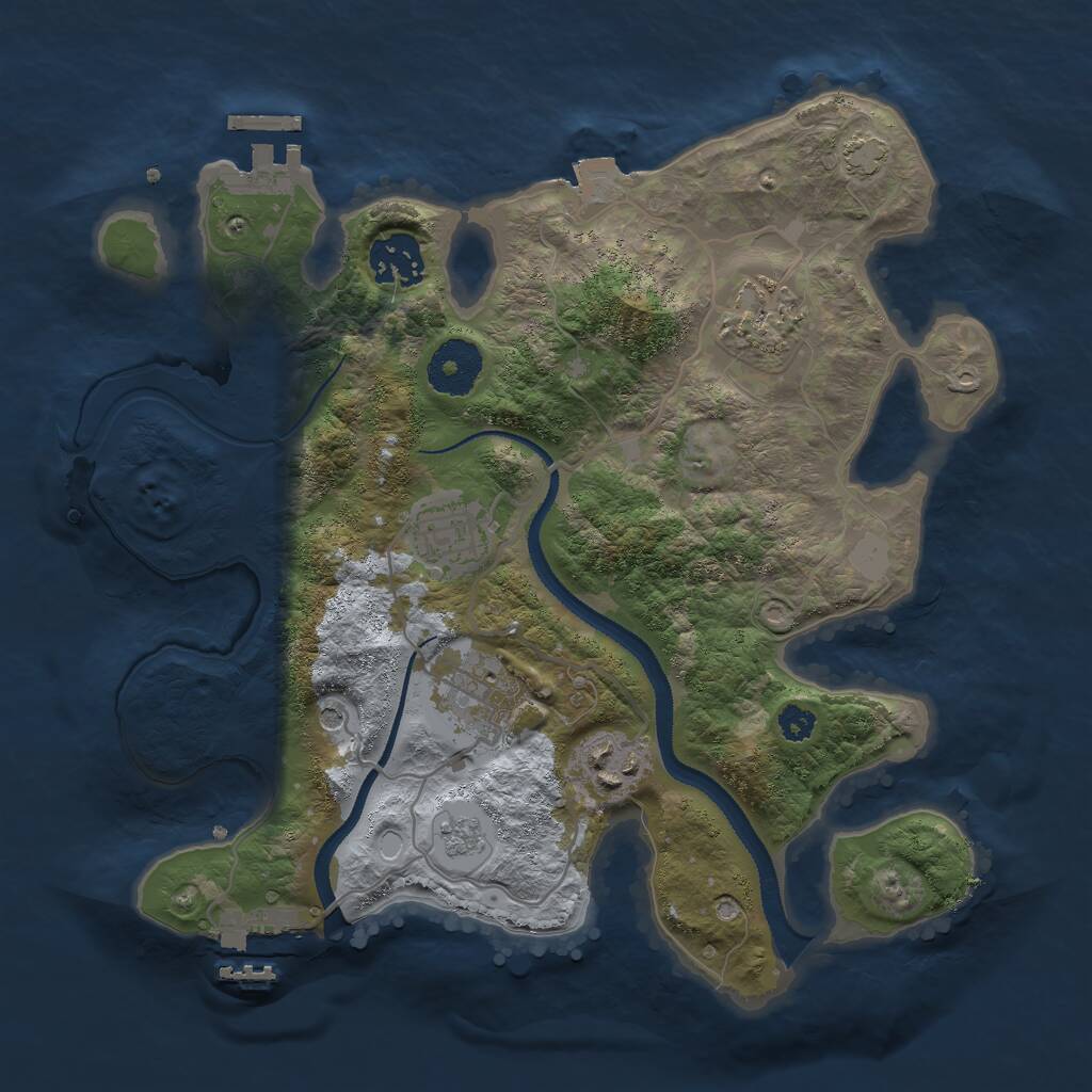 Rust Map: Procedural Map, Size: 3000, Seed: 13423, 11 Monuments