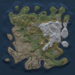 Thumbnail Rust Map: Procedural Map, Size: 3500, Seed: 75754575, 17 Monuments