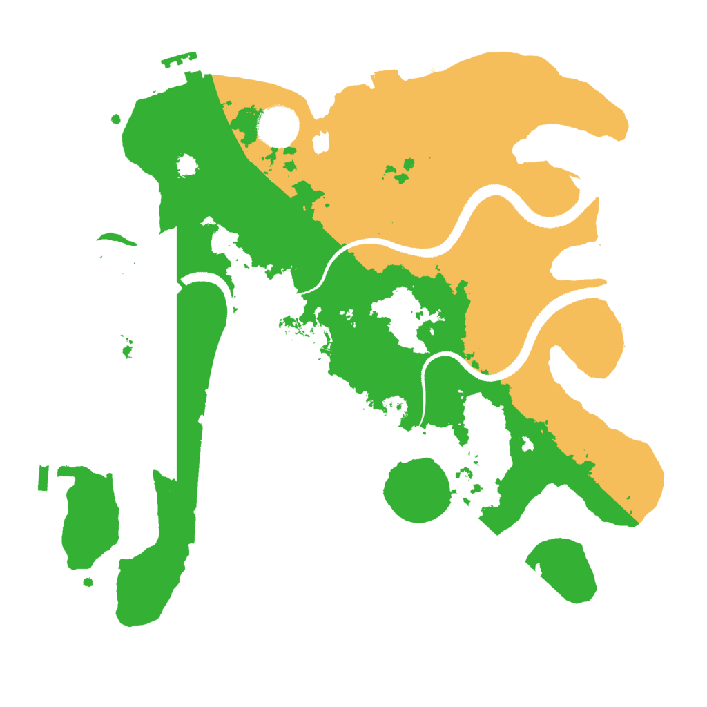 Biome Rust Map: Procedural Map, Size: 3000, Seed: 25229