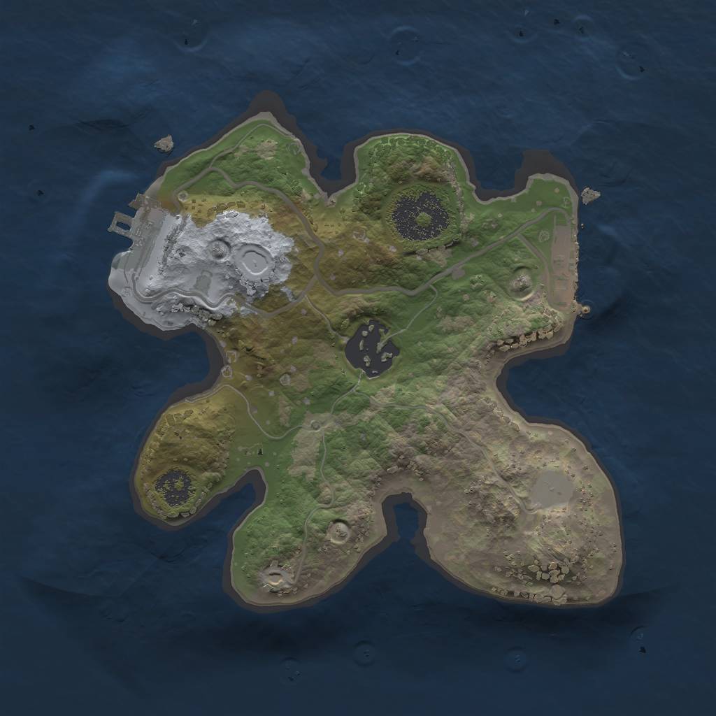 Rust Map: Procedural Map, Size: 2043, Seed: 236547, 6 Monuments