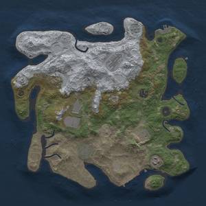 Thumbnail Rust Map: Procedural Map, Size: 3500, Seed: 1960365782, 15 Monuments