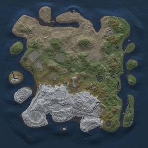 Thumbnail Rust Map: Procedural Map, Size: 3700, Seed: 454469222, 17 Monuments