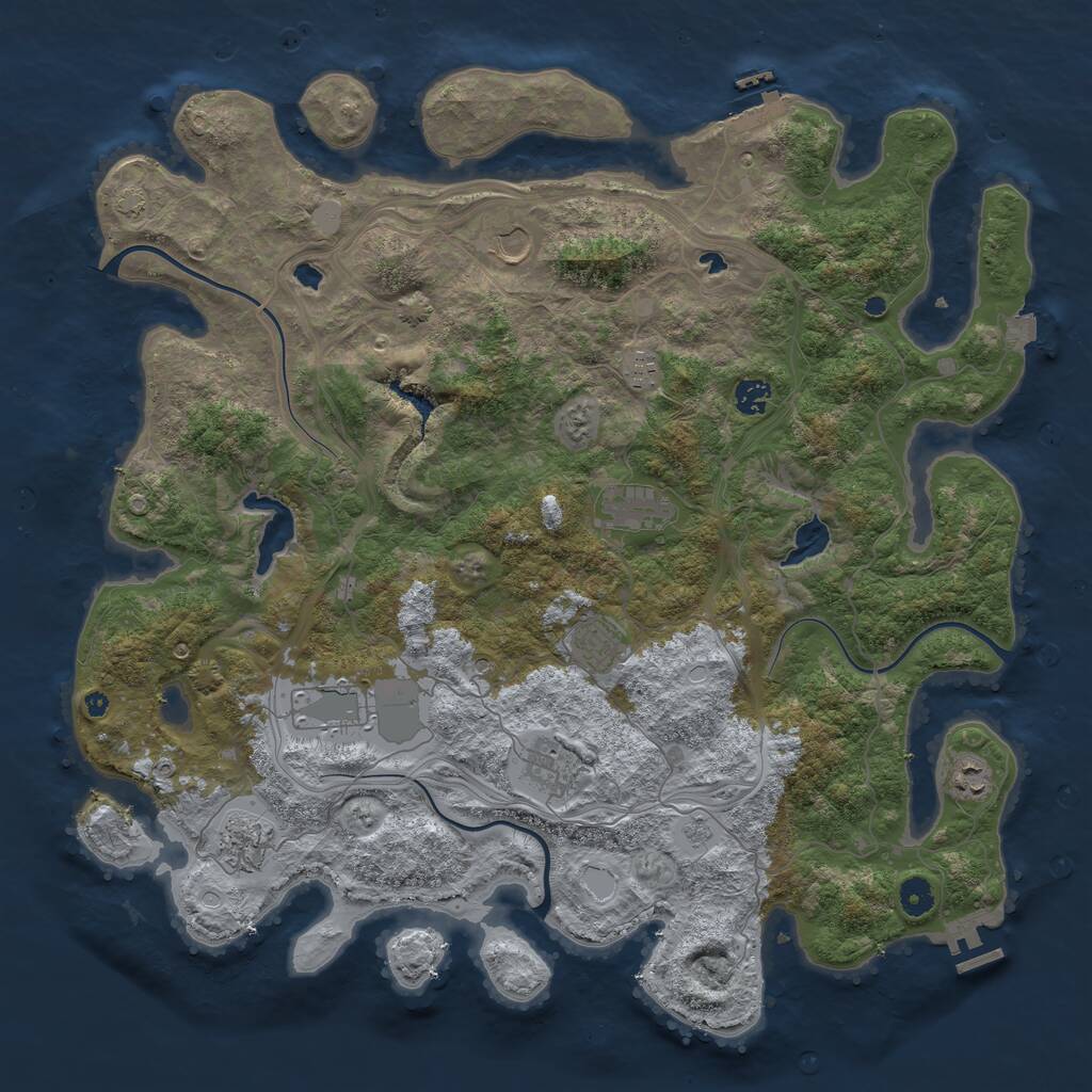 Rust Map: Procedural Map, Size: 4500, Seed: 686504800, 15 Monuments