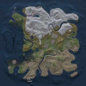 Thumbnail Rust Map: Procedural Map, Size: 3800, Seed: 400, 17 Monuments
