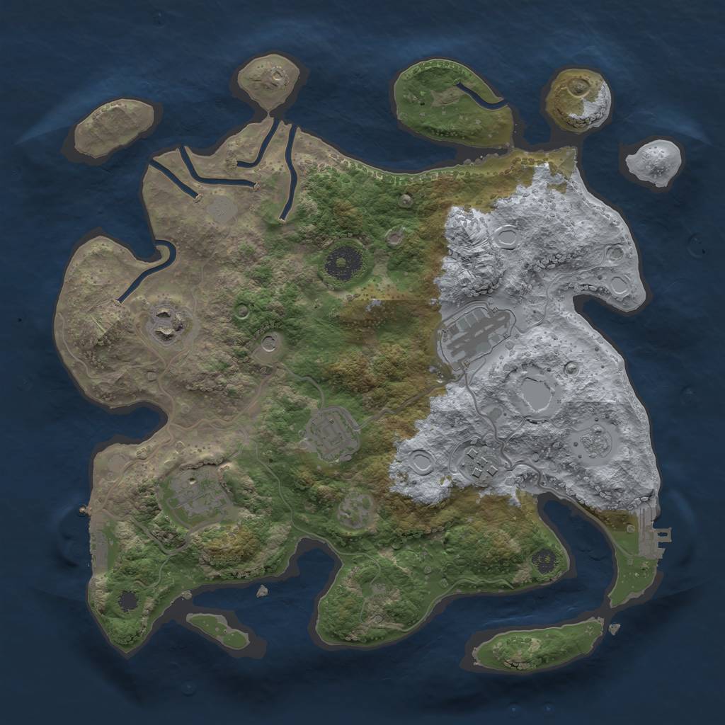 Rust Map: Procedural Map, Size: 3100, Seed: 1527645948, 12 Monuments