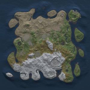 Thumbnail Rust Map: Procedural Map, Size: 3500, Seed: 108745166, 15 Monuments