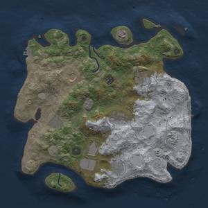 Thumbnail Rust Map: Procedural Map, Size: 3500, Seed: 213432966, 18 Monuments