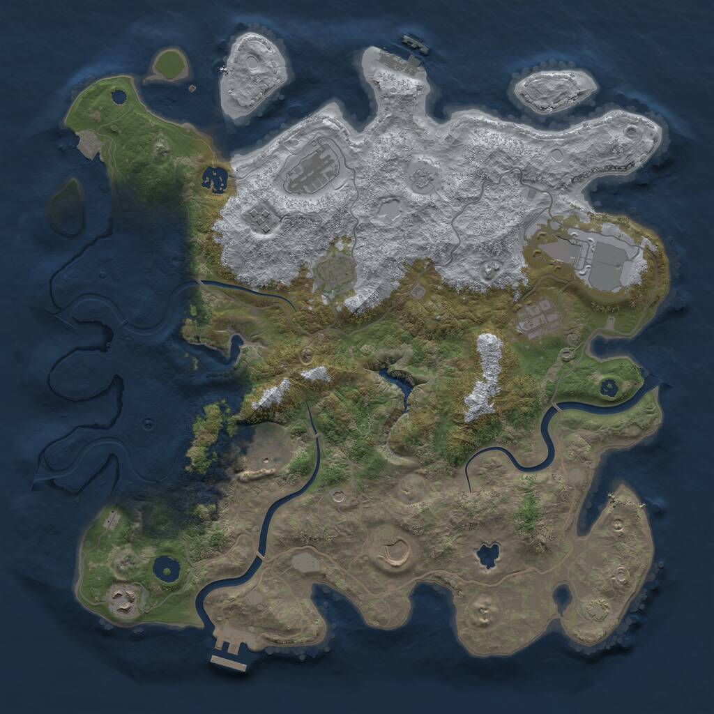 Rust Map: Procedural Map, Size: 4000, Seed: 99626558, 15 Monuments