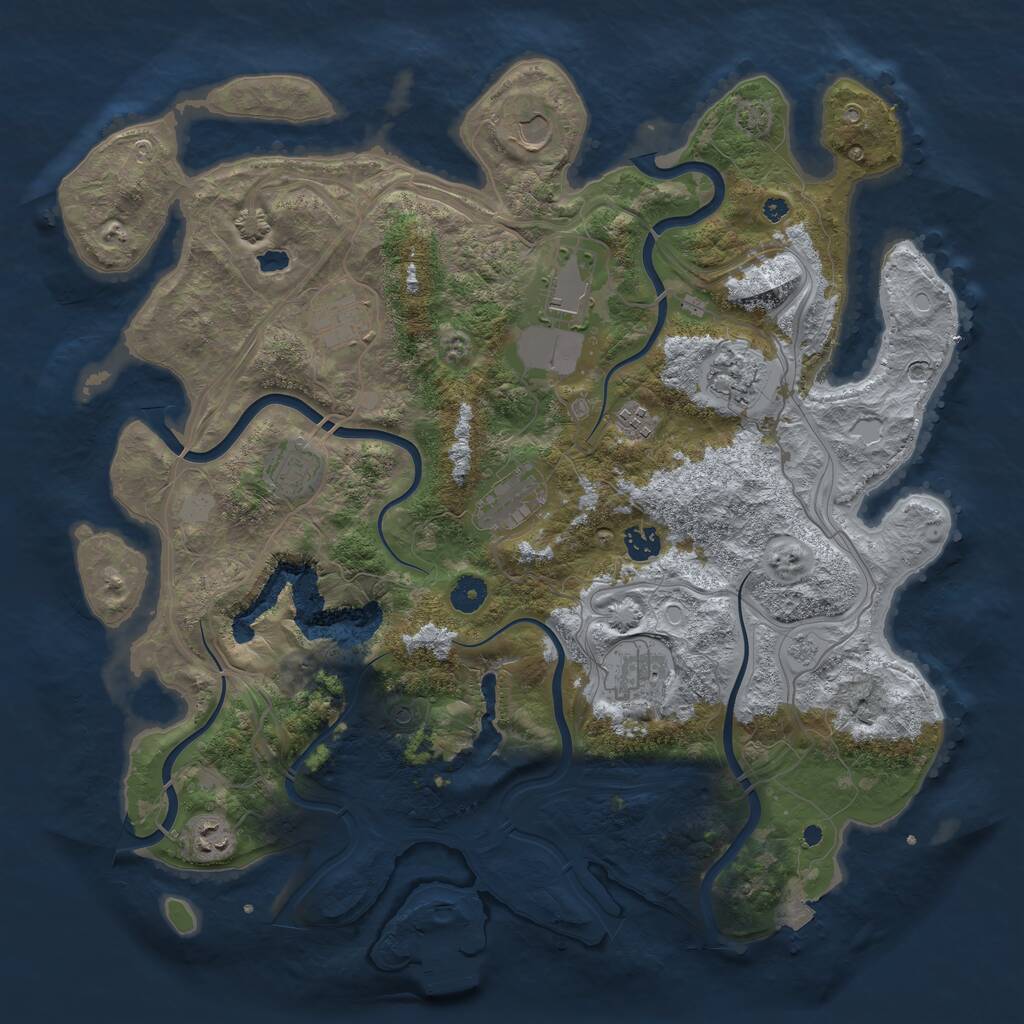 Rust Map: Procedural Map, Size: 4250, Seed: 108317, 15 Monuments