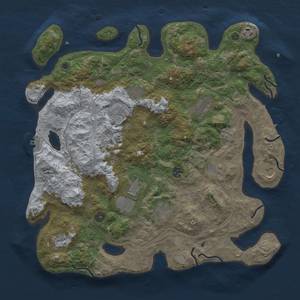 Thumbnail Rust Map: Procedural Map, Size: 4250, Seed: 458, 19 Monuments