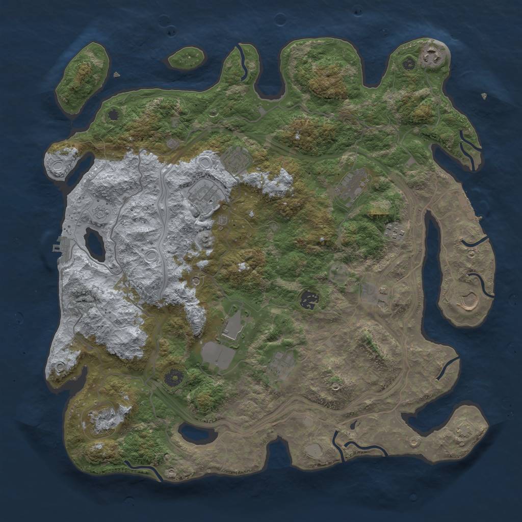 Rust Map: Procedural Map, Size: 4250, Seed: 458, 19 Monuments