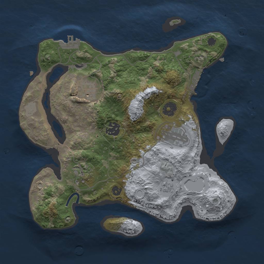 Rust Map: Procedural Map, Size: 2800, Seed: 797421641, 10 Monuments