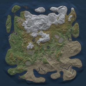 Thumbnail Rust Map: Procedural Map, Size: 4200, Seed: 22042023, 17 Monuments