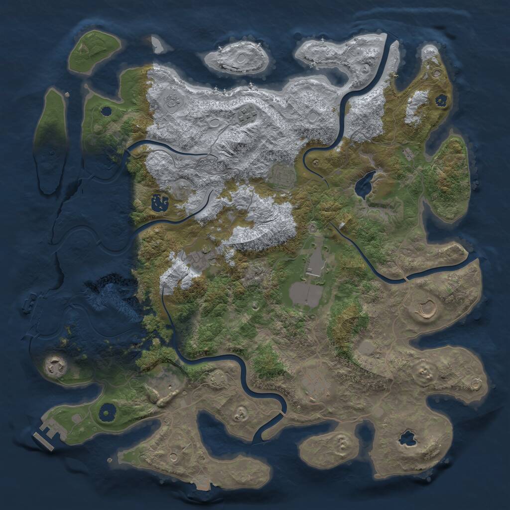 Rust Map: Procedural Map, Size: 4200, Seed: 22042023, 15 Monuments