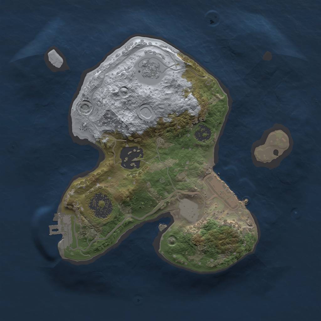 Rust Map: Procedural Map, Size: 2000, Seed: 589924748, 7 Monuments