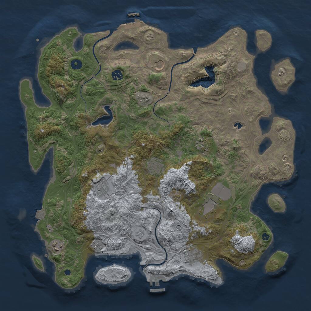 Rust Map: Procedural Map, Size: 4250, Seed: 1798666733, 15 Monuments
