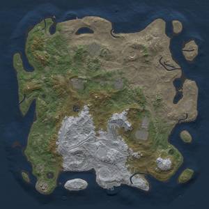 Thumbnail Rust Map: Procedural Map, Size: 4250, Seed: 1798666733, 17 Monuments