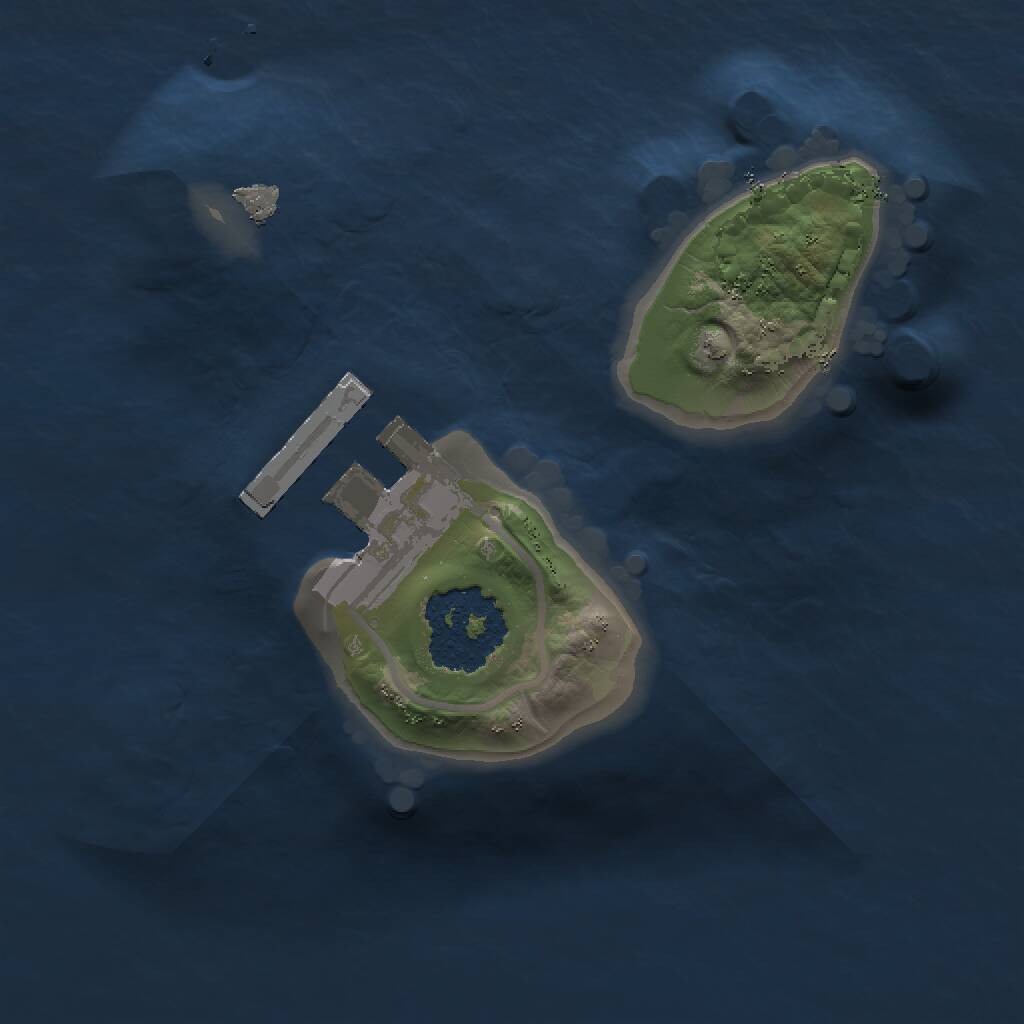 Rust Map: Procedural Map, Size: 1234, Seed: 1766978963, 2 Monuments