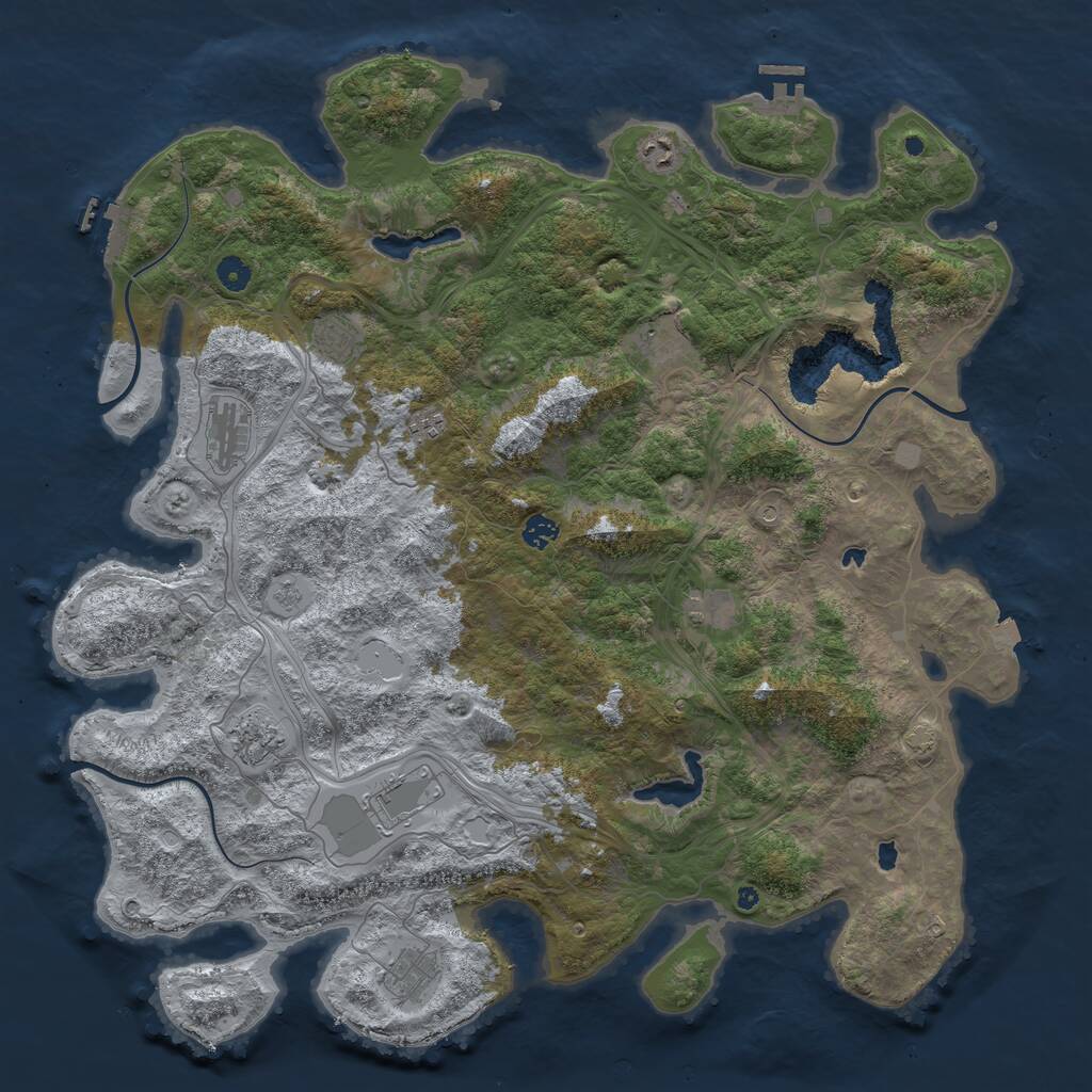 Rust Map: Procedural Map, Size: 4800, Seed: 1899091872, 16 Monuments