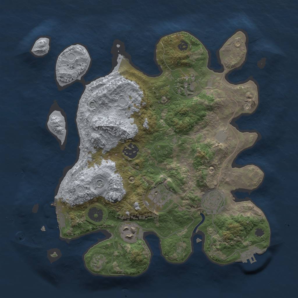 Rust Map: Procedural Map, Size: 3000, Seed: 10342, 11 Monuments