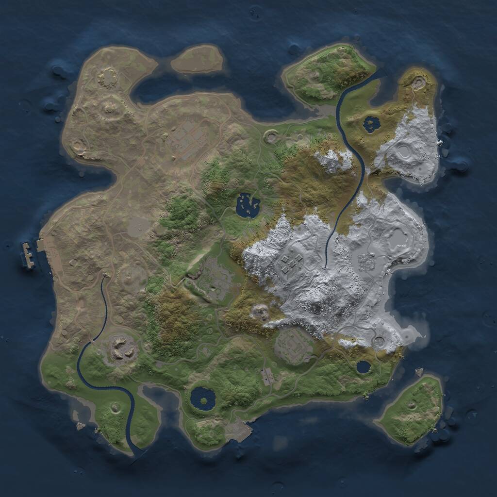 Rust Map: Procedural Map, Size: 3000, Seed: 325012367, 11 Monuments