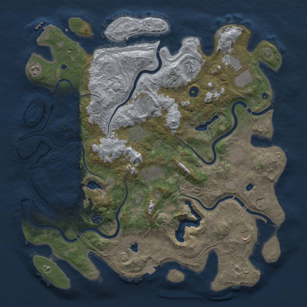 Rust Map: Procedural Map, Size: 4500, Seed: 467022444, 15 Monuments