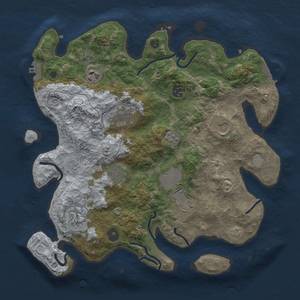 Thumbnail Rust Map: Procedural Map, Size: 3500, Seed: 1629702836, 16 Monuments