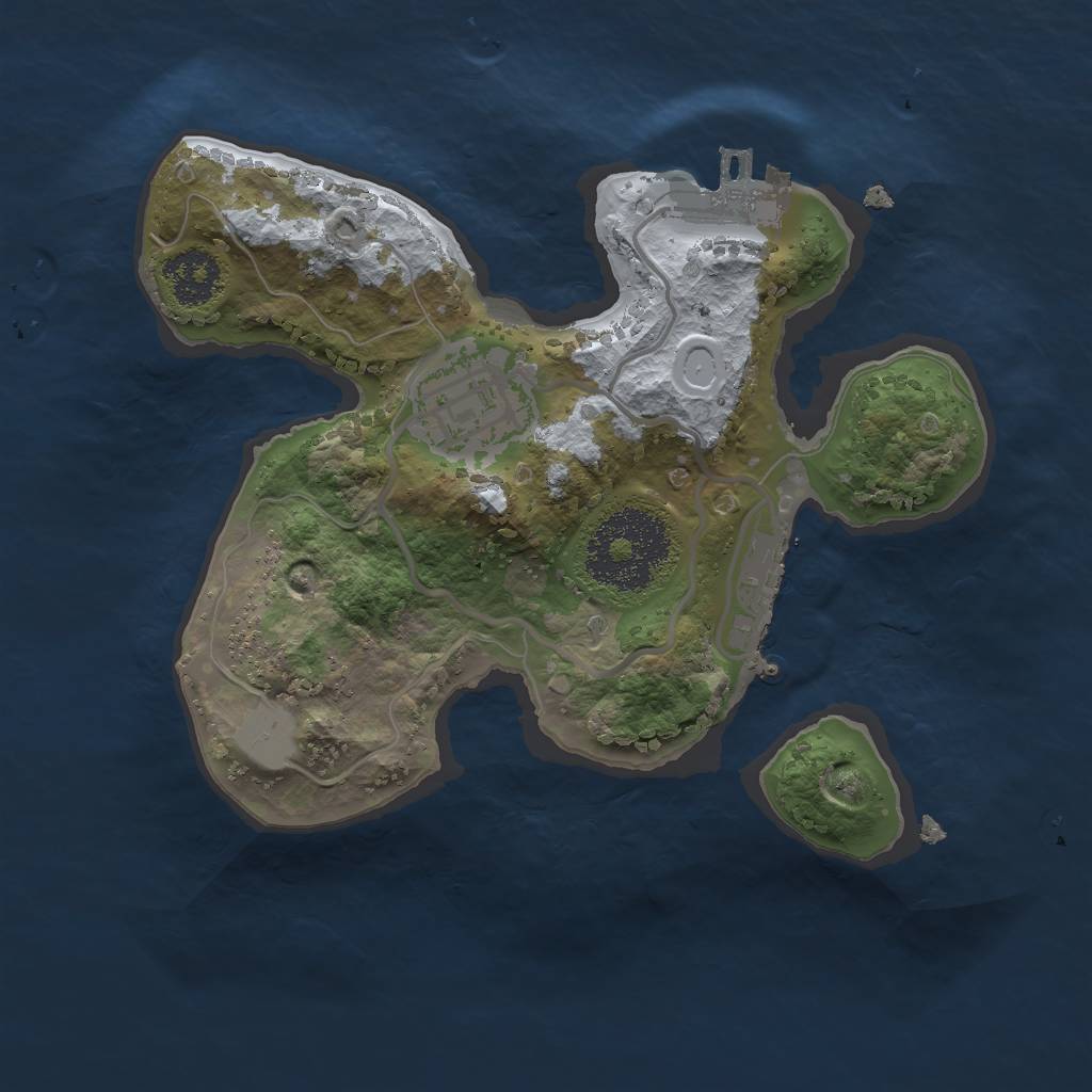 Rust Map: Procedural Map, Size: 2000, Seed: 2004778948, 6 Monuments