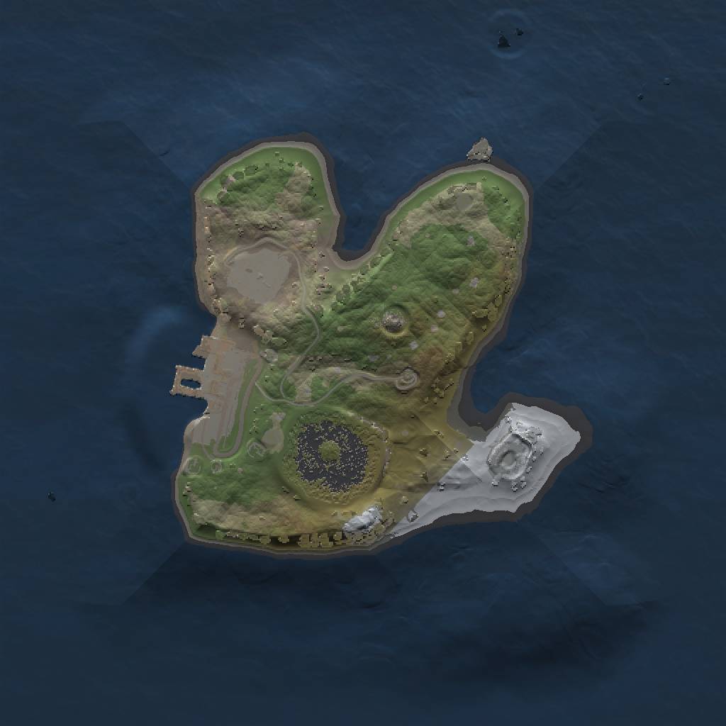 Rust Map: Procedural Map, Size: 1500, Seed: 827619494, 4 Monuments