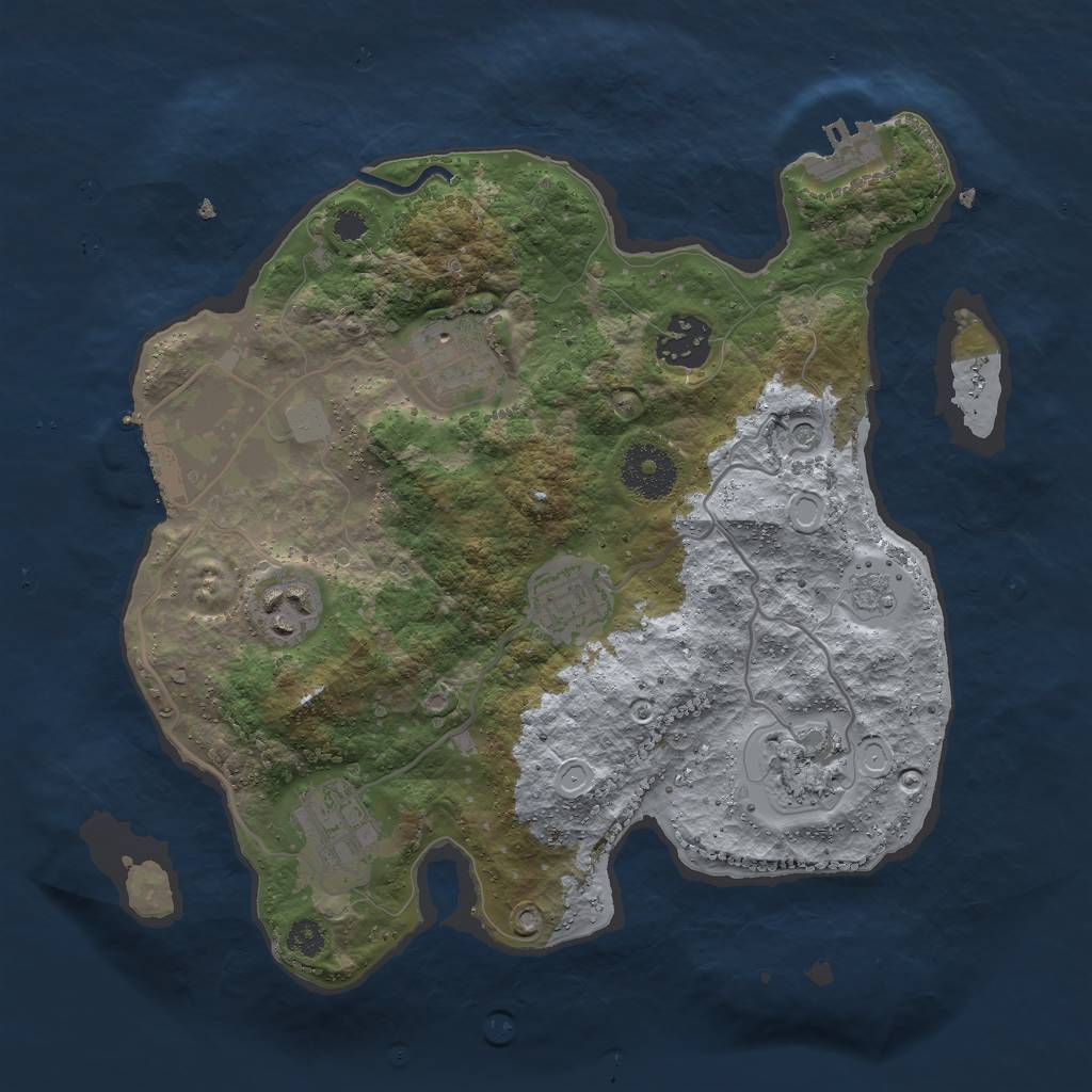 Rust Map: Procedural Map, Size: 3000, Seed: 11598, 13 Monuments