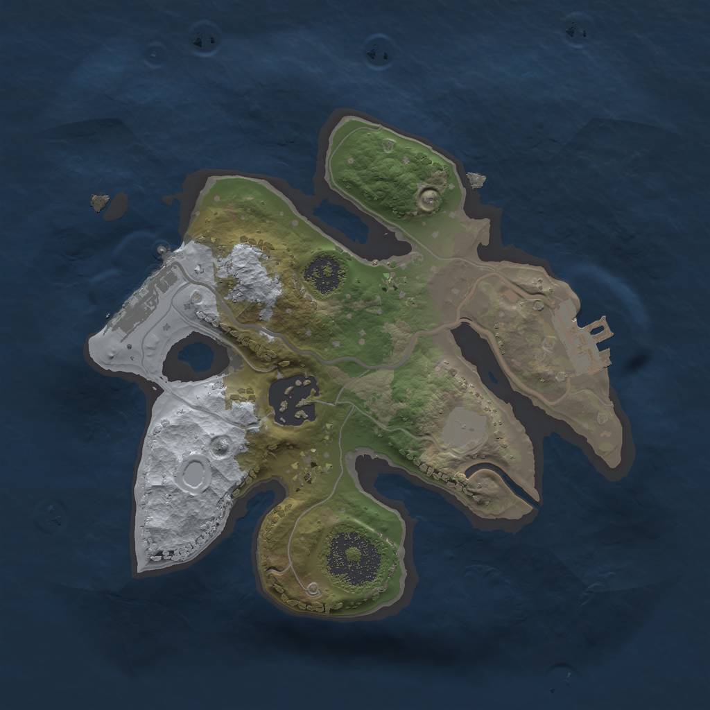 Rust Map: Procedural Map, Size: 2000, Seed: 692969, 6 Monuments