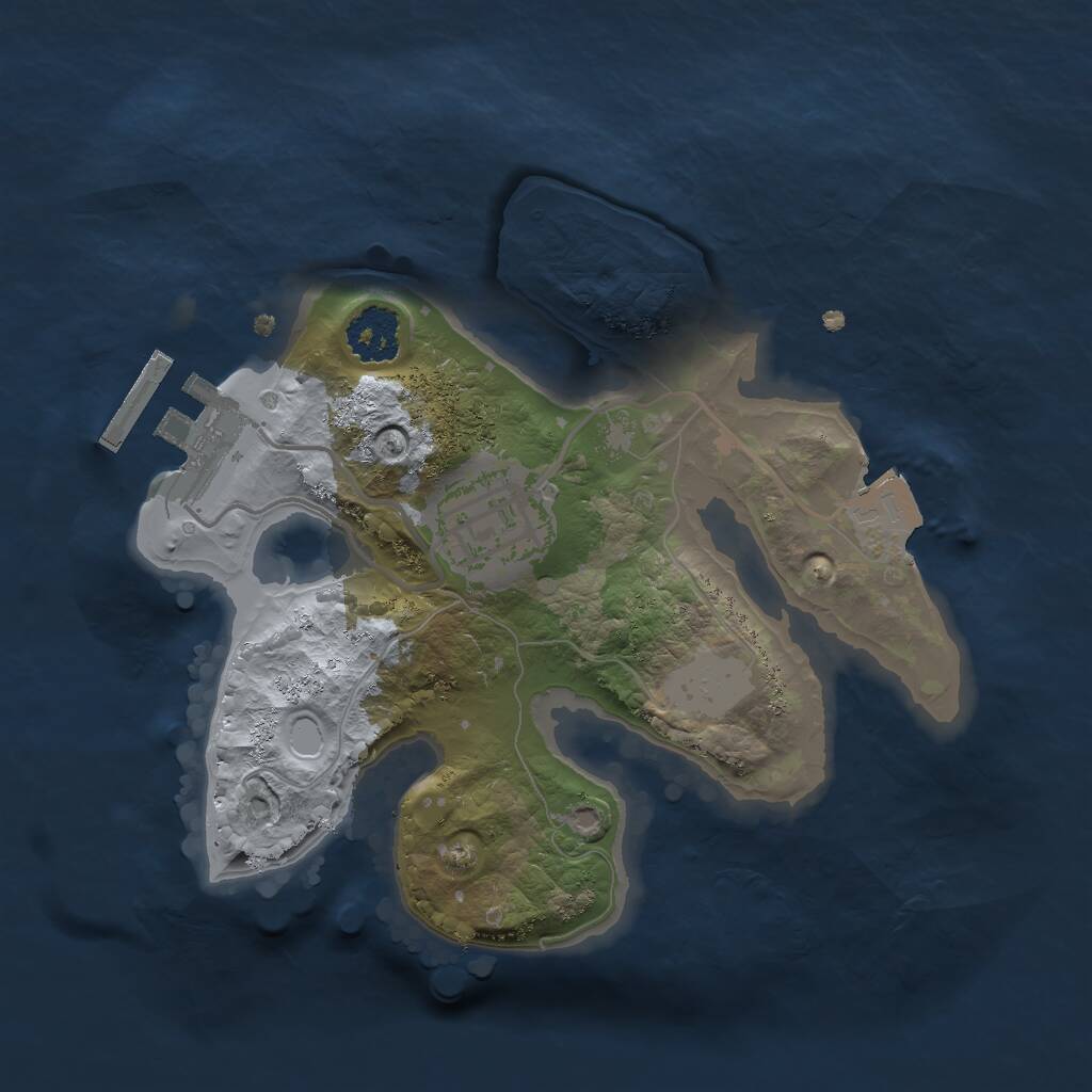 Rust Map: Procedural Map, Size: 2000, Seed: 692969, 3 Monuments