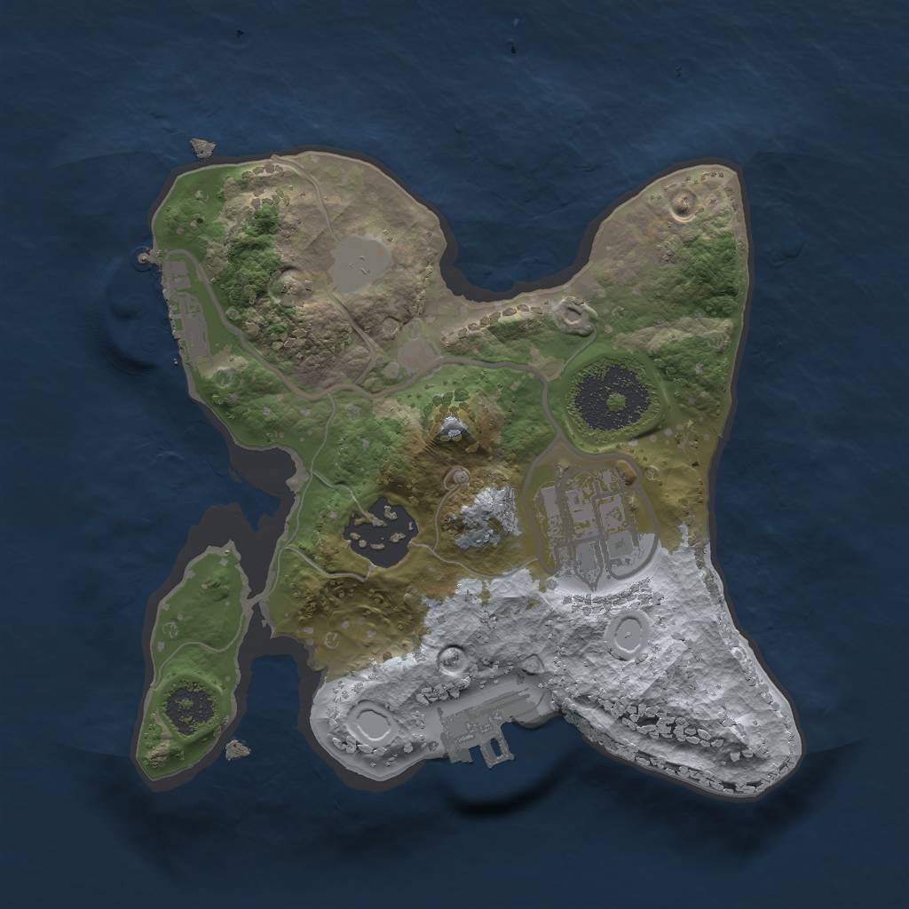 Rust Map: Procedural Map, Size: 2000, Seed: 700804434, 7 Monuments