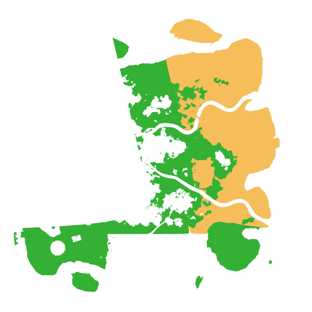 Biome Rust Map: Procedural Map, Size: 3700, Seed: 128775007