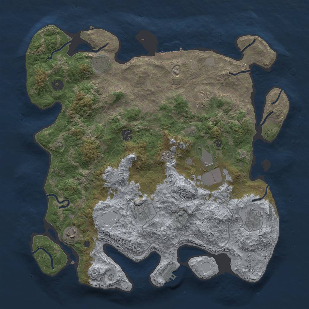 Rust Map: Procedural Map, Size: 4000, Seed: 15286, 15 Monuments