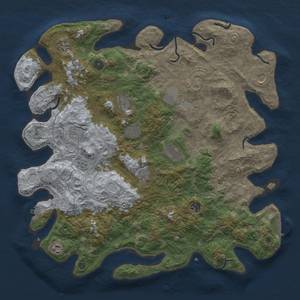 Thumbnail Rust Map: Procedural Map, Size: 4500, Seed: 528968, 18 Monuments