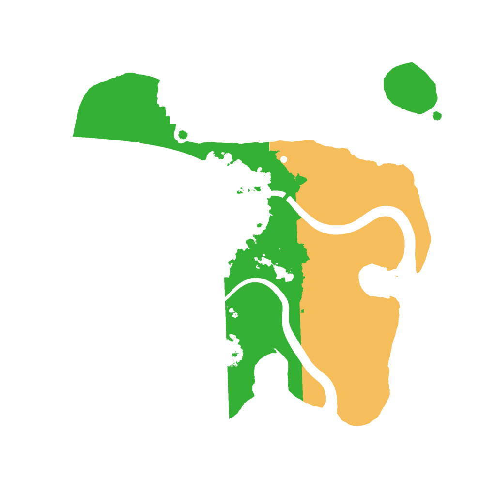 Biome Rust Map: Procedural Map, Size: 2222, Seed: 5911